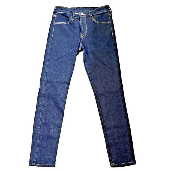 H&M Jeans Womens Size 25 Indigo SKINNY ANKLE REGULAR WAIST Denim Slim Stretch - Picture 1 of 12